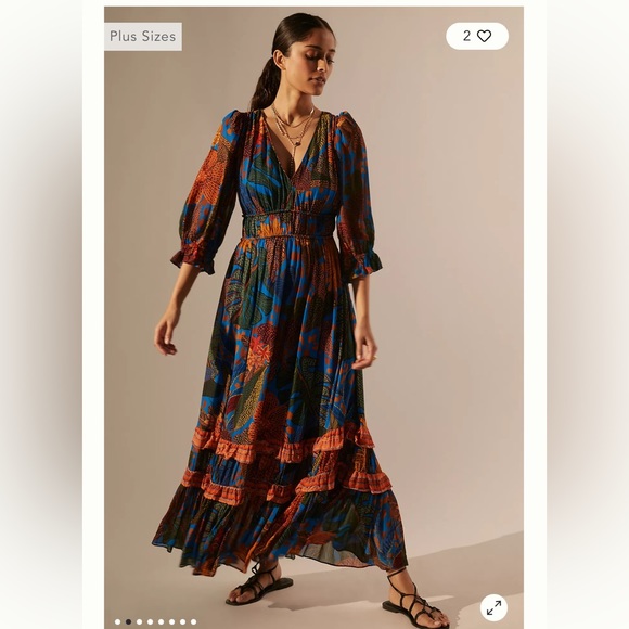Anthropologie Dresses & Skirts - NWT farm rio puff sleeved maxi dress